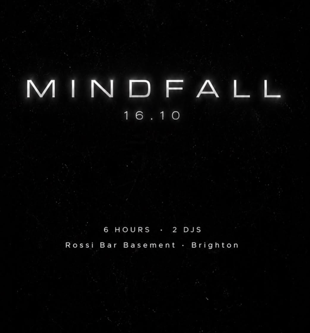 Mindfall DJ event poster